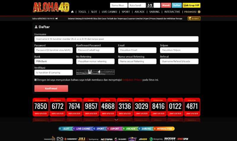 Cara Daftar ALOHA4D Panduan Lengkap untuk Pemula - new